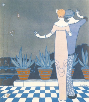 Žoržs Lepaps (Georges Lepape). Puarē kleitas. 1911. Publicitātes attēls