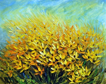 Aija Prince, "Rudbekijas", a/e, 40x50